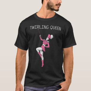 Cooles Twirbeln für weibliche Mädchen Baton Twirli T-Shirt
