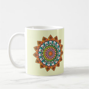 Cooles und buntes Mandala-Muster Kaffeetasse