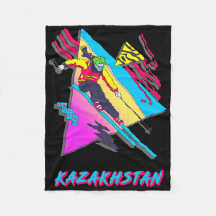 Cooles und farbenfrohes Skiabenteuer in Kasachstan Fleecedecke