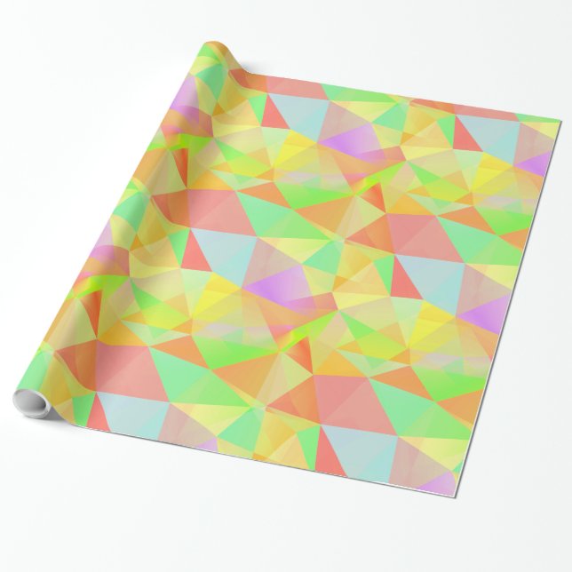 Cooles und farbiges Dreiecksmuster Geschenkpapier (Ungerollt)