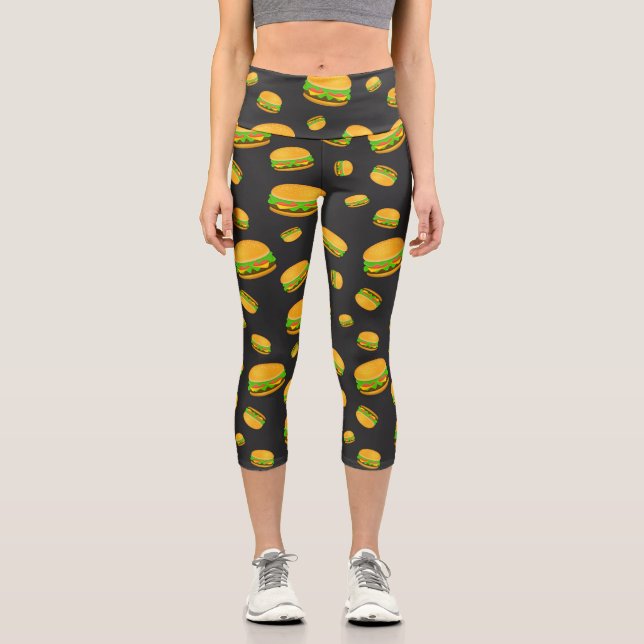 Cooles und lustiges Hammermuster Capri Leggings (Vorderseite)