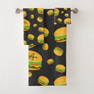 Cooles und lustiges Hammermuster Monogram Badhandtuch Set