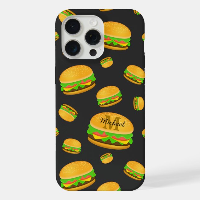 Cooles und lustiges Hammermuster Monogram iPhone 15 Pro Max Hülle (Rückseite)