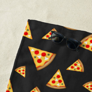 Cooles und lustiges Pizzaschnittmuster Strandtuch
