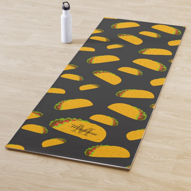 Cooles und lustiges Yummy-Tacom Monogram Yogamatte (Beispiel)