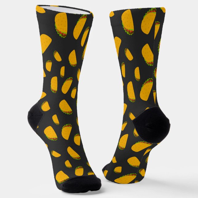 Cooles und lustiges Yummy-Tacom-Muster Socken (Gewinkelt)