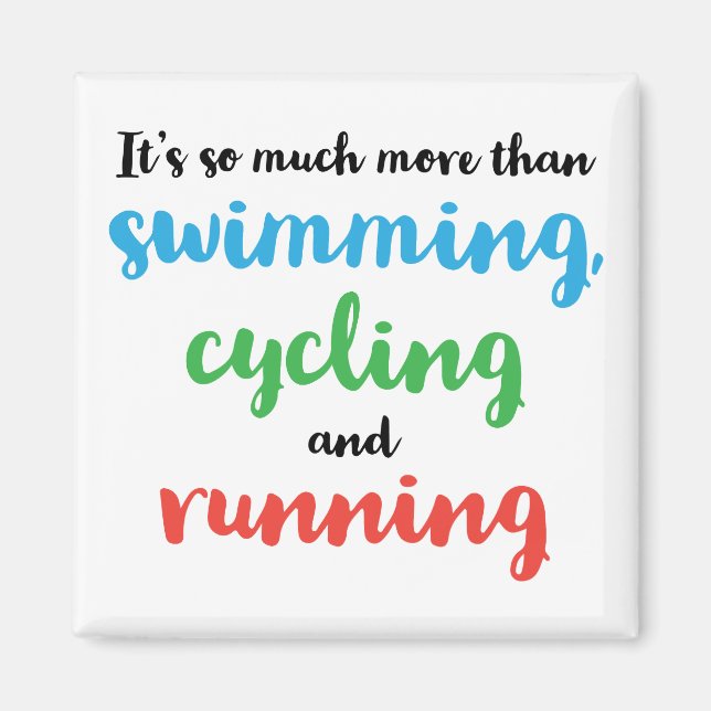 Cooles und originelles Design für Triathleten Magnet (Vorne)