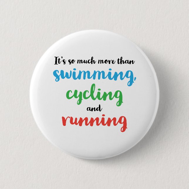 Cooles und originelles Triathlon Design für Triath Button (Vorderseite)