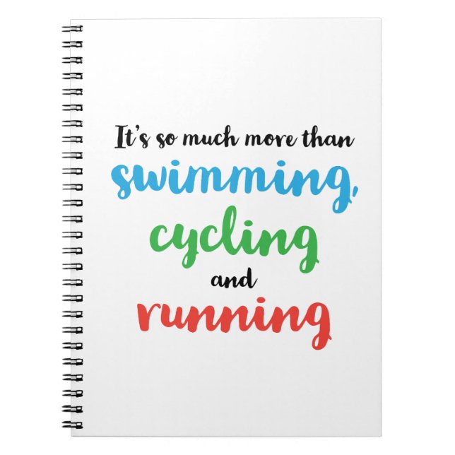 Cooles und originelles Triathlon Design für Triath Notizblock (Vorderseite)