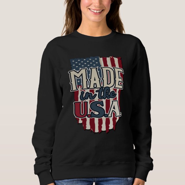 Cooles US-Flaggendesign made in USA Sweatshirt (Vorderseite)