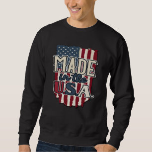 Cooles US-Flaggendesign made in USA Sweatshirt