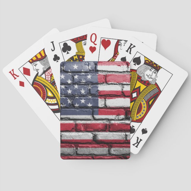 Cooles USA-Flag-Design Spielkarten (Rückseite)