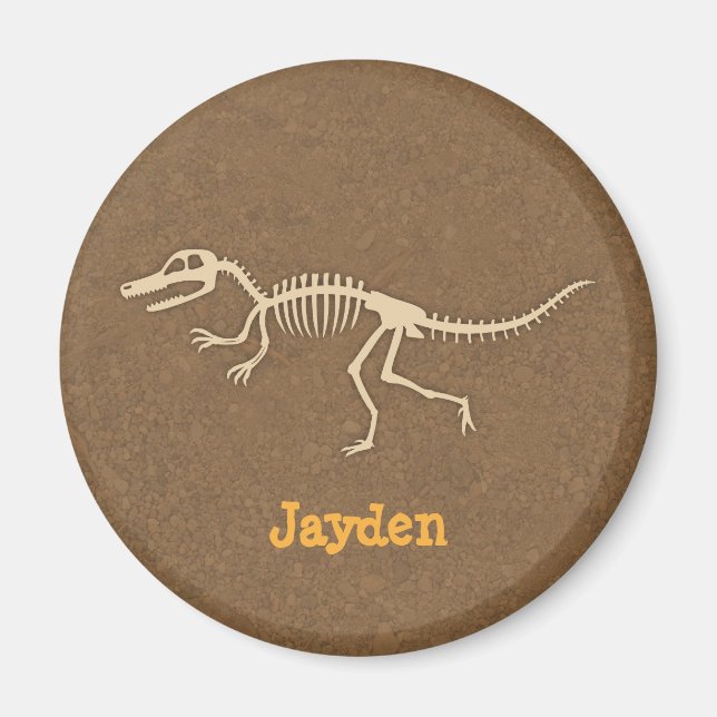 Cooles Velociraptor Dinosaurier Knochen für Jungen Magnet (Vorne)