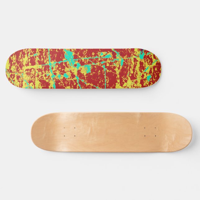 Cooles verschlissenes Wandmuster Skateboard (Horizontal)