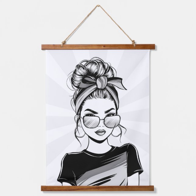 Cooles Vertrauen Wandteppich Mit Holzrahmen (Vorderseite)