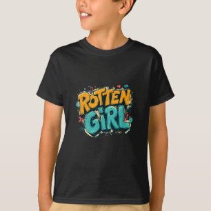 Cooles verwesendes Mädchen im Graffiti-Stil T-Shirt