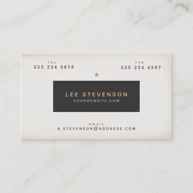 Cooles Vintages Schwarzes Netz Visitenkarte (Vorderseite)