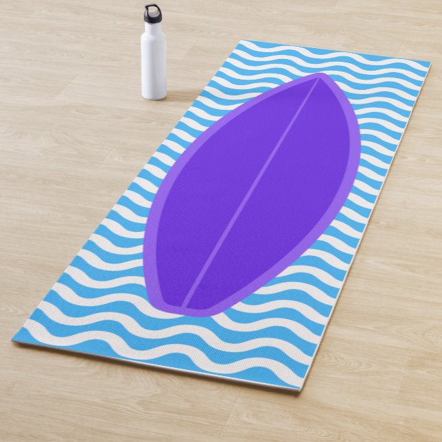Cooles Violet Blue Waves Surfen Yoga Mat Yogamatte (Beispiel)