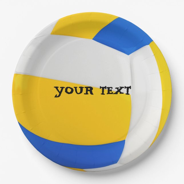 Cooles Volleyball-Party anpassen Pappteller (Vorderseite)