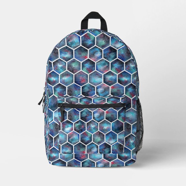 Cooles Wabenmuster Bedruckter Rucksack (Vorderseite)