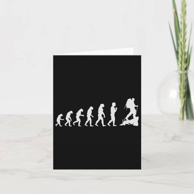 Cooles Wanderdesign für Damen Wandern über Mund Karte (Vorderseite)