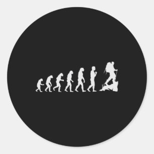 Cooles Wanderdesign für Männer Frauen Wanderliebha Runder Aufkleber