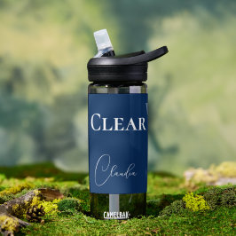 Cooles Wasser und wunderschönes Blau Trinkflasche