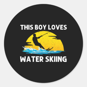 Cooles Wasserskiing für Jungen Mädchen Skisport Sk Runder Aufkleber