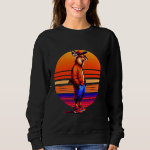 Cooles Waterbuck Modernes Urban Style Sunset Retro Sweatshirt