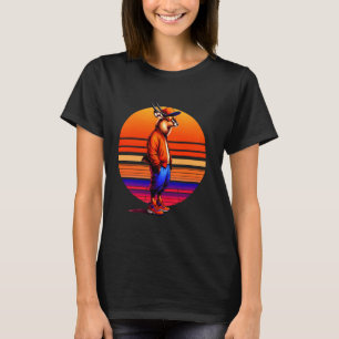 Cooles Waterbuck Modernes Urban Style Sunset Retro T-Shirt