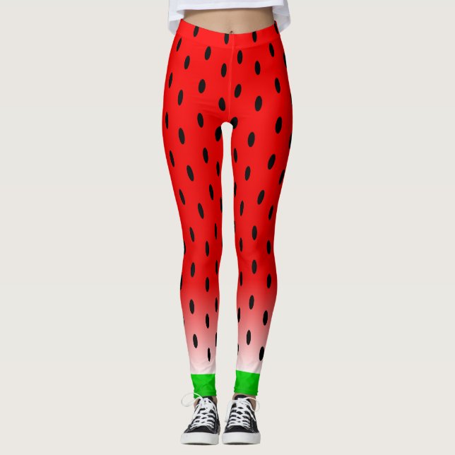 Cooles Watermelon Design Leggings (Vorderseite)