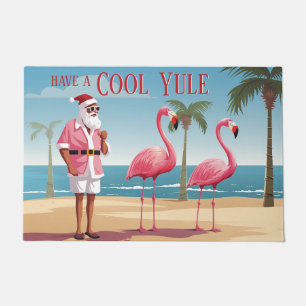 Cooles Weihnachten Santa and Flamingos Beach Weihn Fußmatte