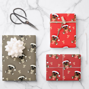 Cooles Weihnachtsgeschenk für den Weihnachtsmann Geschenkpapier Set