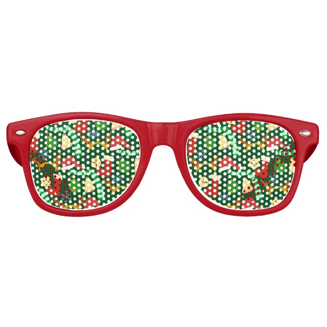 Cooles Weihnachtsmuster Partybrille (Vorderseite)
