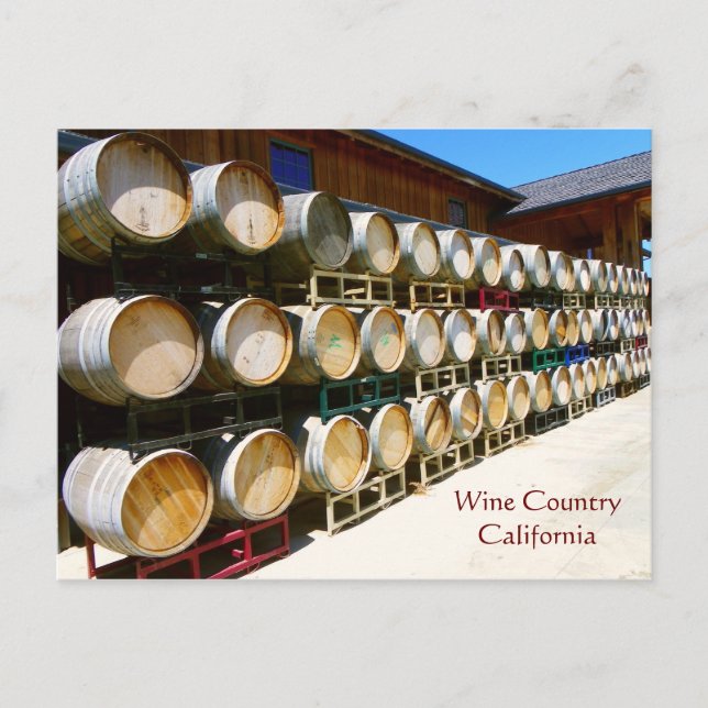 Cooles Weinland/Barrel Postkarte! Postkarte (Vorderseite)