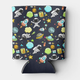 Cooles Weltraumthema - Astronauten und Raketenschi Dosenkühler