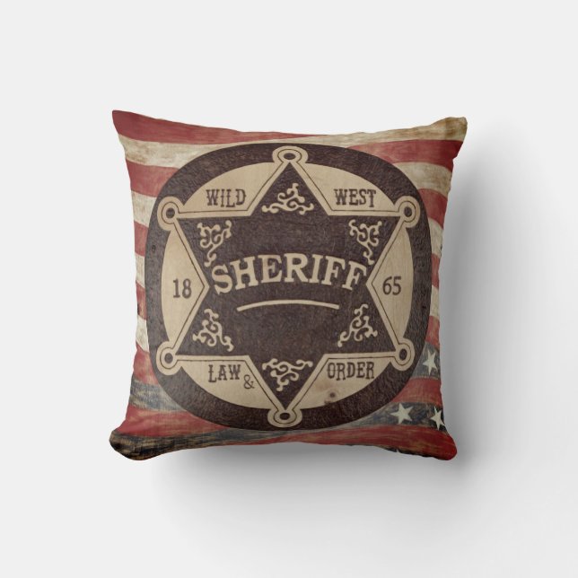 Cooles wildes Westsheriff-Kissen! Kissen (Vorderseite)