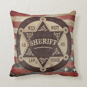 Cooles wildes Westsheriff-Kissen! Kissen