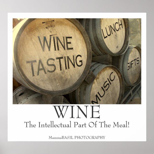 Cooles Wine Degustation Barrel Poster! Poster (Vorne)