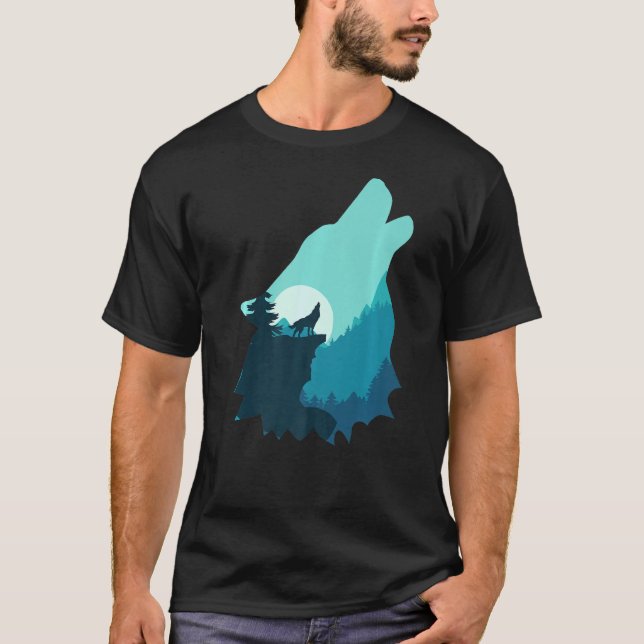 Cooles Wolf Arctic Wildlife Tarot T-Shirt (Vorderseite)