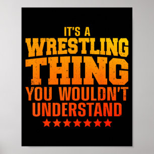 Cooles Wrestling-Design für Männer Frauen Wrestler Poster