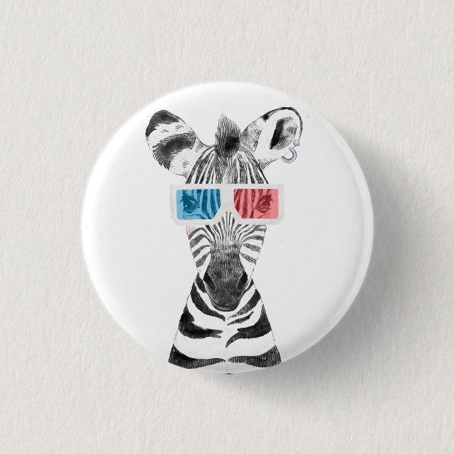 Cooles Zebra   Button (Vorderseite)