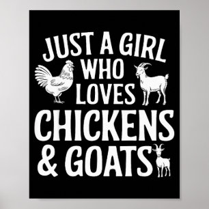 Cooles Ziegendesign für Mädchen Frauen Tierhaltung Poster