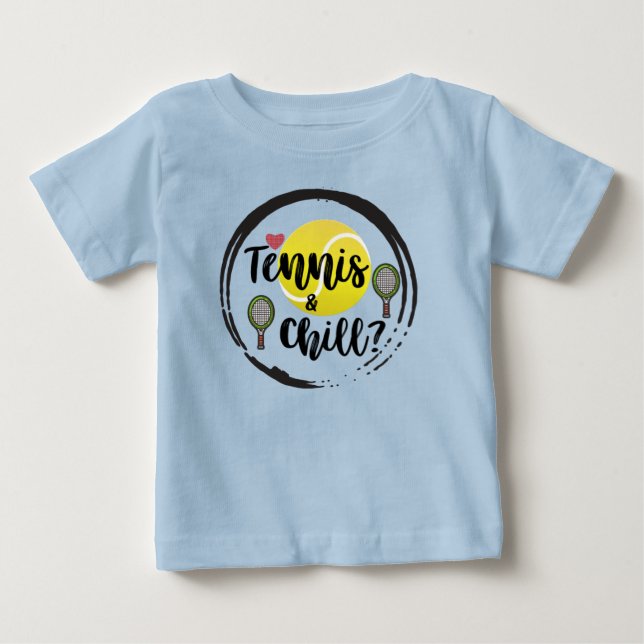 Cooles Zitat aus Tennis und Kill Blauer Zitat Baby T-shirt (Vorderseite)