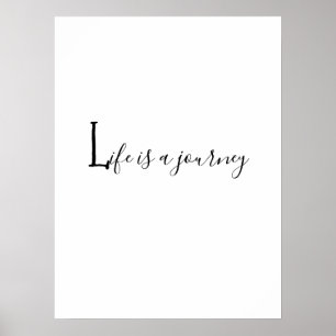Cooles Zitat-LIFE IST EINE REISE Print Art Poster