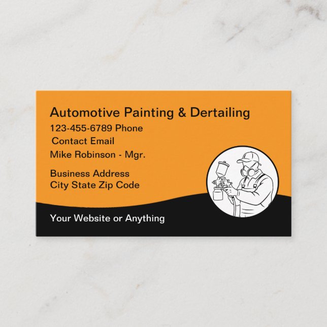 Coolest Automotive Car Painting  Visitenkarte (Vorderseite)
