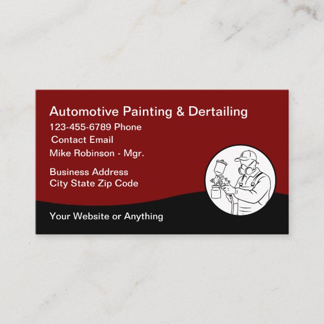 Coolest Automotive Car Painting  Visitenkarte (Vorderseite)