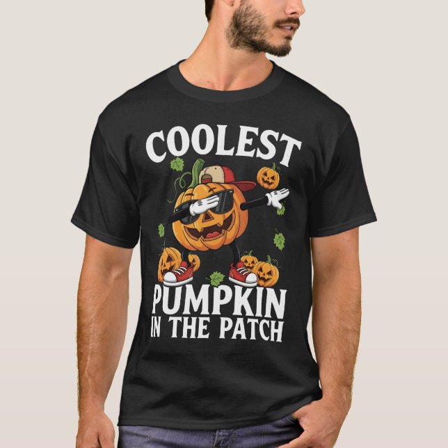 Coolest Dabbing Pumpkin in The Patch Halloween T-Shirt (Vorderseite)