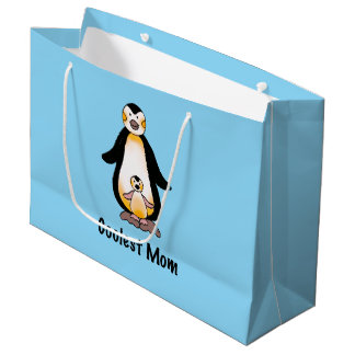 Coolest Mom Penguin Family Design Große Geschenktüte