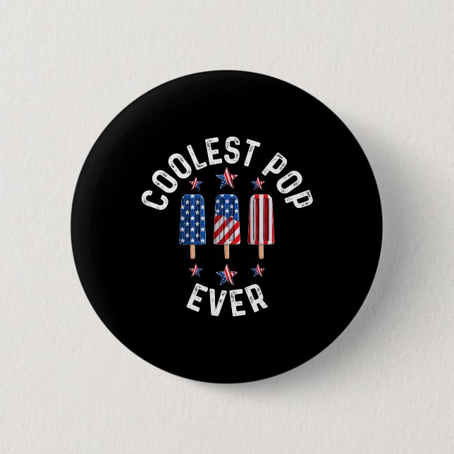 Coolest Pop Ever Eiscreme Amerika 4. Juli  Button (Vorderseite)